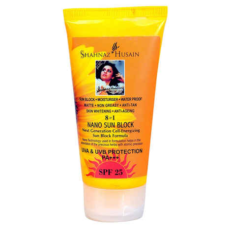 Buy Shahnaz Husain Nano Sun Block Spf 25 (80 g) - Purplle
