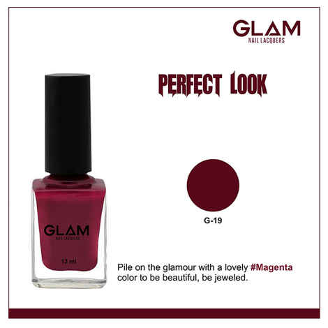 Buy GLAM Nail Lacquers Perfect Look (G -19) (13 ml) - Purplle