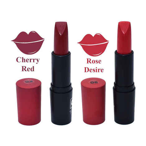 Buy OTG Rich Creme Matt Lipstick Red Desire (Pack of 2) (8.4 g) - Purplle