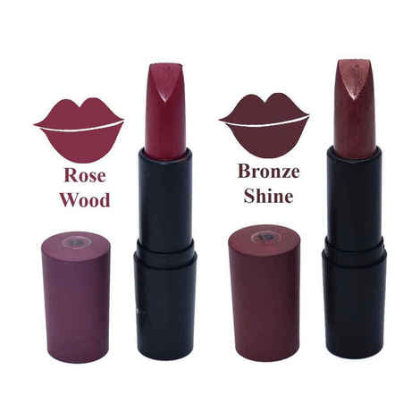 Buy OTG Rich Creme Matt Lipstick Rose Shine (Pack of 2) (8.4 g) - Purplle