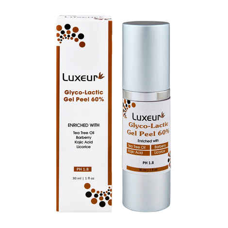 Buy Luxeur Glyco-Lactic Gel Peel 60% Enriched With Tea Tree Kojic Acid (30 ml) - Purplle