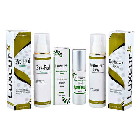 Buy Luxeur Pyruvic Acid Peel Kit Pre-Peel Cleanser & Nautralizer Spray (230 ml) - Purplle