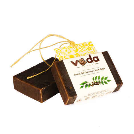 Buy Veda Essence Neem Oil Tea Tree Clove Soap (125 g) - Purplle