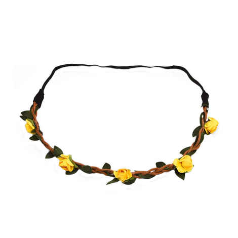 Buy Golden Peacock Yellow Coloured Head Band - Purplle