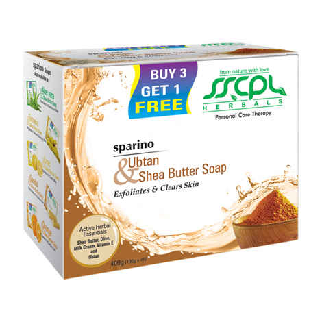 Buy SSCPL Herbals Sparino Ubtan Shea Butter Soap (400 g) - Purplle
