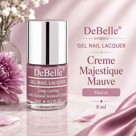 DeBelle Gel Nail Lacquer Creme Majestique Mauve - Mauve, (8 ml)