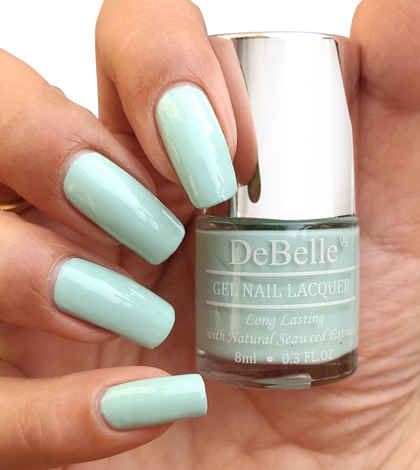 Buy DeBelle Gel Nail Lacquer Creme Mint Amour - Mint Blue, (8 ml) - Purplle