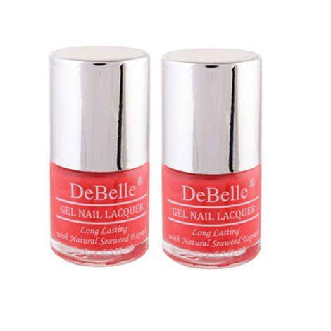 Buy DeBelle Gel Nail Lacquer Princess Belle' Combo Of 2 (8 ml Each) (Coral Orange) - Purplle