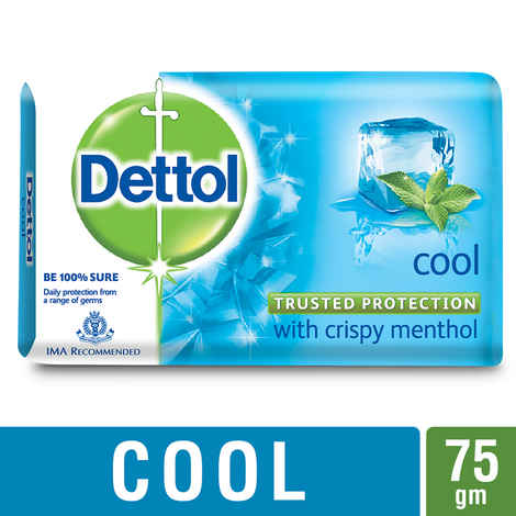 Buy Dettol Germ Protection Bathing Bar Soap, Cool (75 g) - Purplle