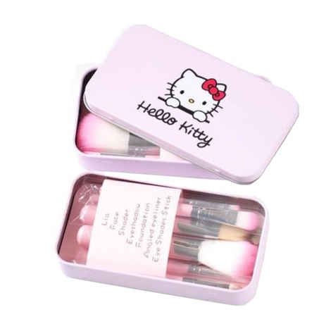 Buy Puna Store 7 Piece Makeup Brush Set with Storage Box - Pink - Purplle