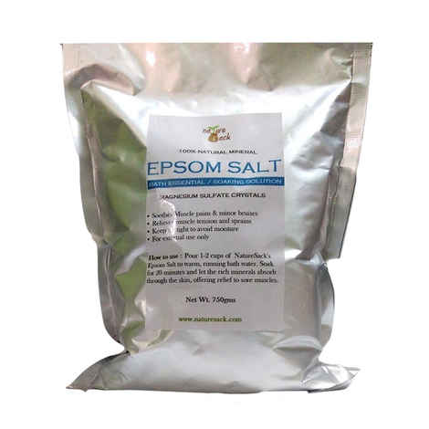 Buy NatureSack Pure Epsom Salt Fine Grain Magnesium Sulfate Crystals (750 g) - Purplle
