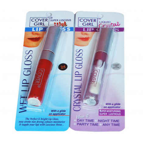 Buy Cover Girl Lip Gloss Red & Natural Set of 2 - Purplle