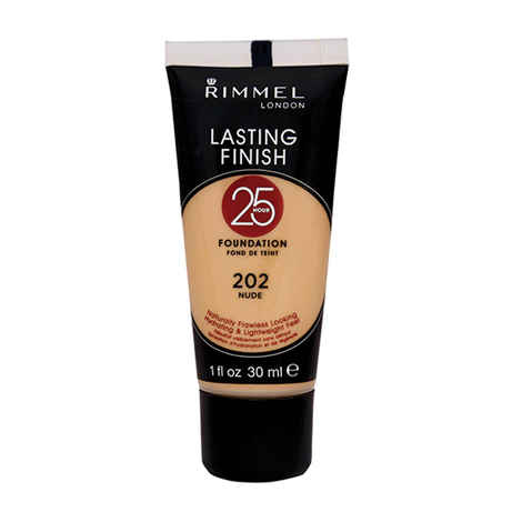 Buy Rimmel Lasting Finish 25 Hours Foundation - Nude #202 (30 ml) - Purplle