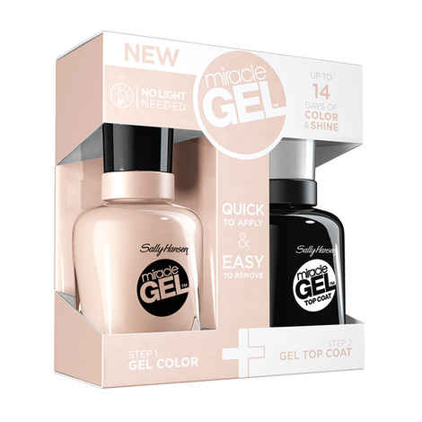 Buy Sally Hansen Miracle Gel Dual Pack - Top Coat + Birthday Suit (14.7 ml) - Purplle