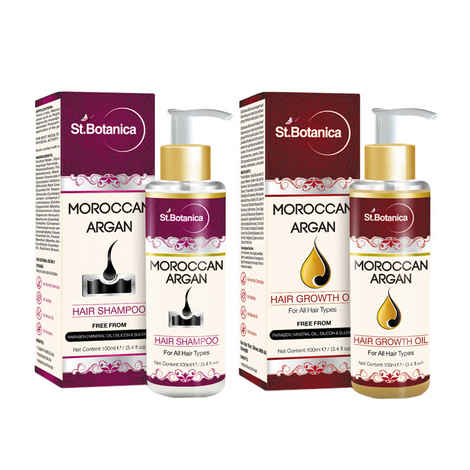Buy St.Botanica Moroccan Argan Hair Shampoo + Hair Growth Oil (100 ml) - Purplle
