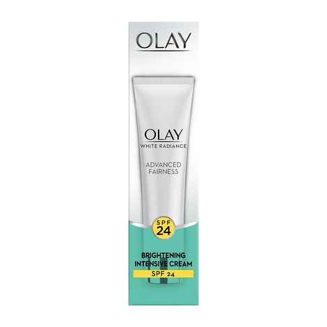 Buy Olay White Radiance Advanced Whitening Fairness Protective Skin Cream Moisturizer SPF 24 UVA/UVB (20 g) - Purplle