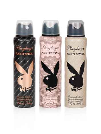 Buy Playboy Pack Of 3 Women Deos (450 ml) - Purplle