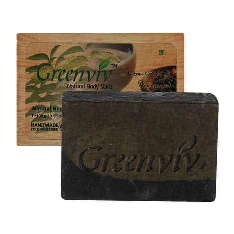 Buy Greenviv Natural Neem Tulsi & Cinnamon Soap (100 g) - Purplle