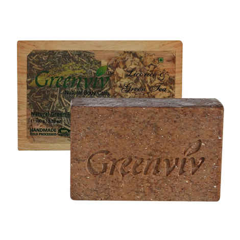 Buy Greenviv Natural Green Tea Soap (100 g) - Purplle