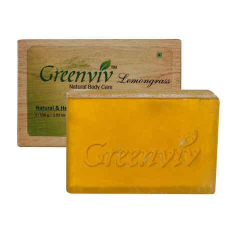 Buy Greenviv Natural Lemongrass Soap (100 g) - Purplle