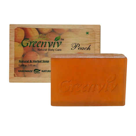 Buy Greenviv Natural Peach Soap (100 g) - Purplle