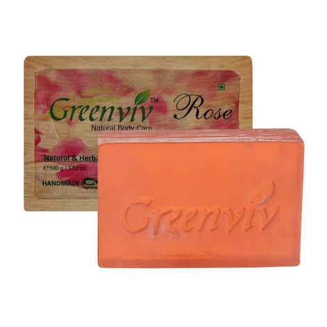 Buy Greenviv Natural Rose Soap (100 g) - Purplle