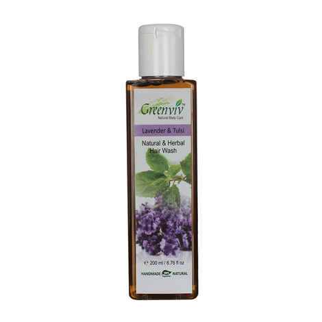 Buy Greenviv Natural Lavender & Tulsi Hair Wash (200 ml) - Purplle