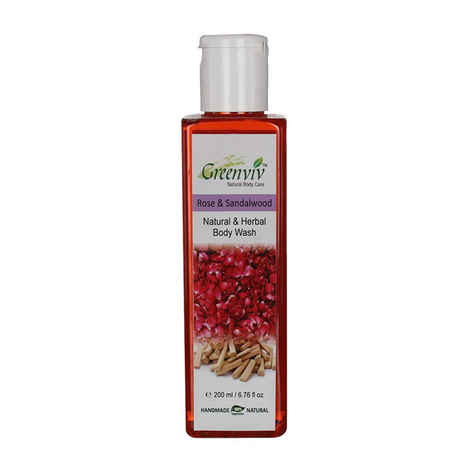 Buy Greenviv Natural Rose & Sandalwood Body Wash (200 ml) - Purplle