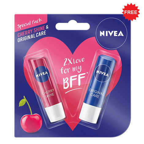 Buy Nivea Lip Balm, Fruity Cherry Shine (4.8 g) - Purplle