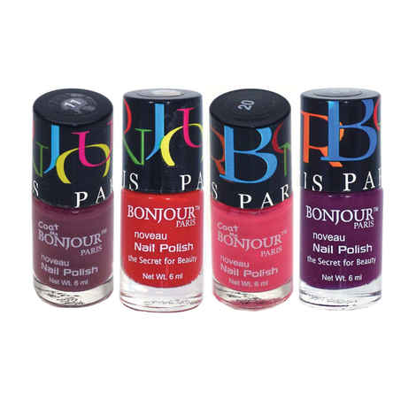 Buy Bonjour Paris Premium Nail Polish Multi (24 ml) - Purplle