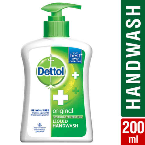 Buy Dettol Germ Protection Liquid Handwash Pump, Original (200 ml) - Purplle