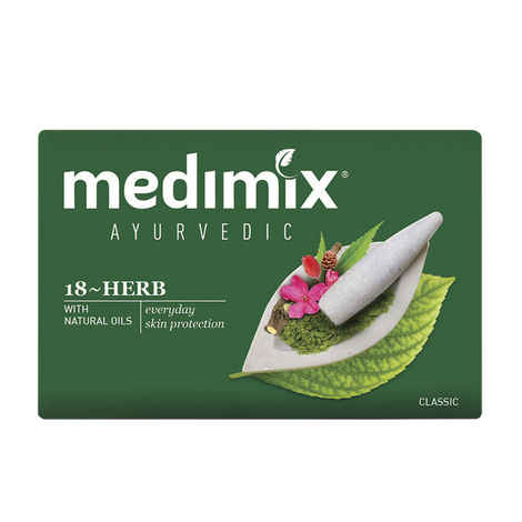 Buy Medimix Classic Ayurvedic 18 Herbs Soap (75 g) - Purplle