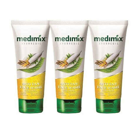 Buy Medimix Ayurvedic Anti Tan Face Wash (100 ml) (Pack of 3) - Purplle