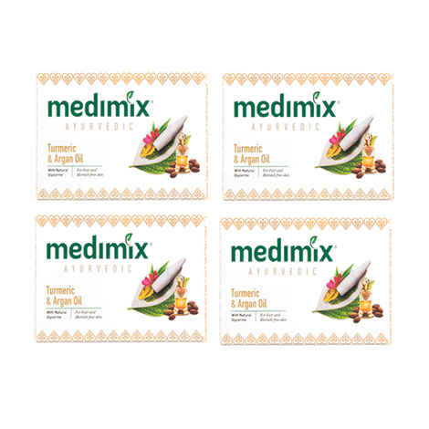 Buy Medimix Ayurvedic Turmeric & Argan Oil Soap (125 g) (Pack of 4) - Purplle
