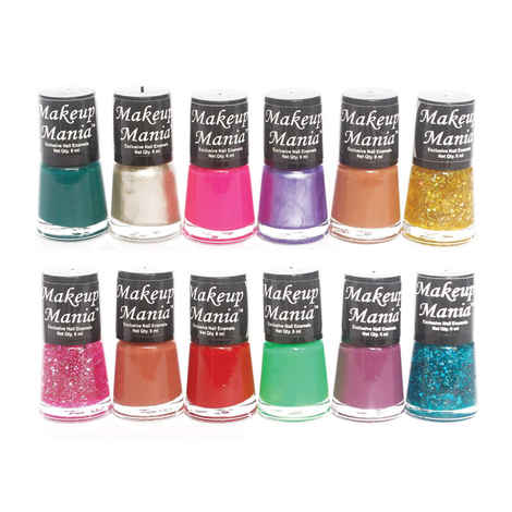 Buy Makeup Mania Exclusive Nail Polish Set of 12 Pcs (Multicolor Set # 84) - Purplle