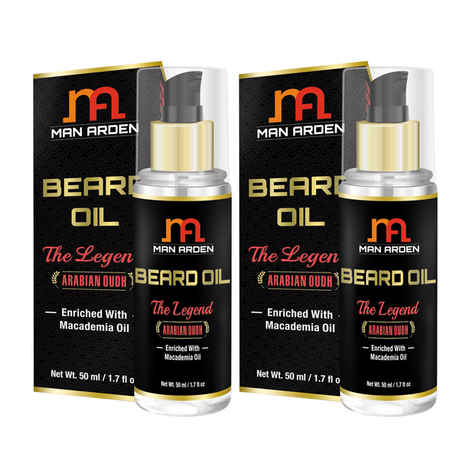 Buy Man Arden Beard & Mustache Oil The Legend With Macademia Oil (50 ml) x Pack of 2 - Purplle