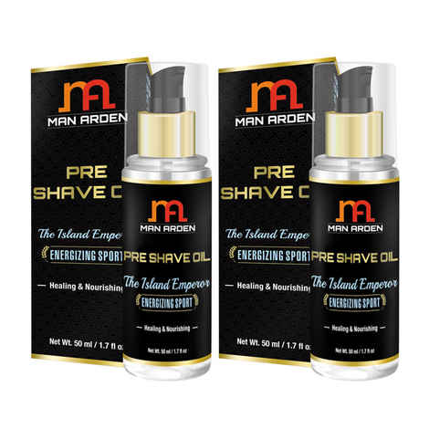 Man Arden Pre Shave Oil The Island Emperor (Energizing Sport) (50 ml) x Pack of 2
