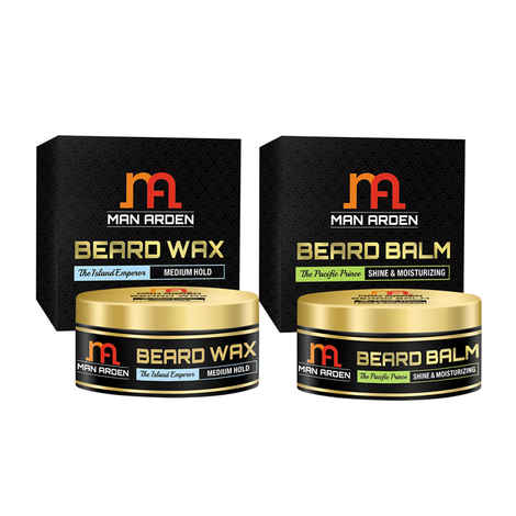 Buy Man Arden Beard & Mustache Wax (The Island Emperor) + Beard & Mustache Balm (The Pacific Prince) - Purplle