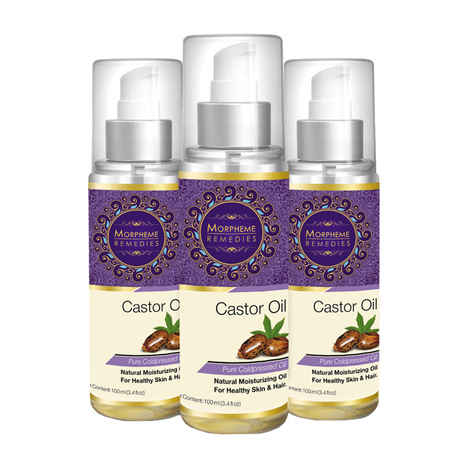 Buy Morpheme Pure Coldpressed Castor Carrier Oil (100 ml) 3 Bottles - Purplle