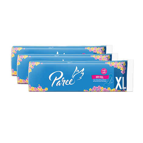 Buy Paree Dry Soft Feel With Wings Xl ( Combo Pack Of 3) - Purplle