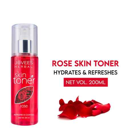 Buy Jovees Herbal Rose Skin Toner | For Youthful Skin, Tightens Pores, Healthy Glow | 100% Natural | For Normal to Dry Skin 200ml - Purplle