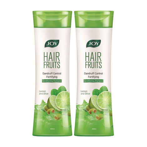 Buy Joy Hair Fruits Conditioning Shampoo Dandruff Control Lemon & Olive (Pack Of 2 X 400 ml) - Purplle