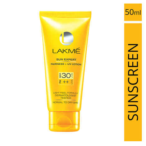Buy Lakme Sun Expert Super Matte Lotion Sunscreen SPF 30 PA++ with Niacinamide & Vit C | Broad spectrum UVA/B protection | Blue light protection | No White Cast | for all dry, normal skin| 50ml - Purplle