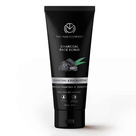 Buy The Man Company Charcoal Face Scrub With Lemongrass & Eucalyptus Essential Oils (100 g) - Purplle