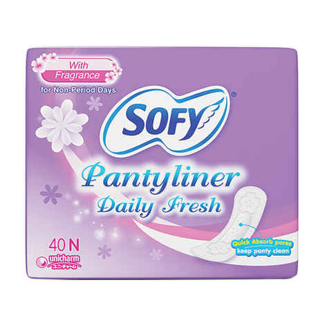 Buy Sofy Pantyliner Daily Fresh 40N - Purplle