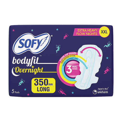 Sofy Bodyfit Overnight Sanitary Pad - Xxl-5 - 350 Mm