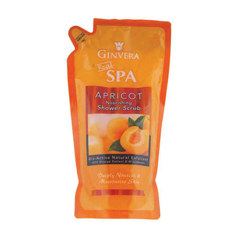 Buy Ginvera Real Spa Apricot Nourishing Shower Scrub (600 ml) - Purplle