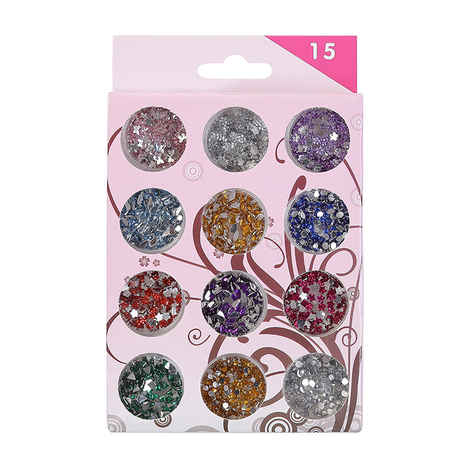 Buy Nails&More NLA-21 12 Glitter Nail Art Set - Purplle