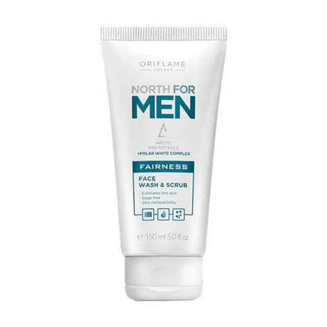 Buy Oriflame North For Men Fairness Face Wash & Scrub (150 ml) - Purplle
