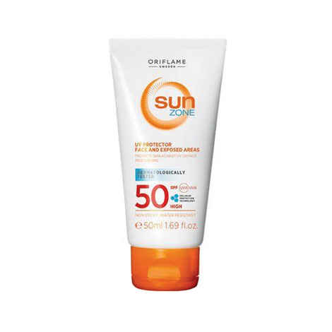 Buy Oriflame Sun Zone Uv Protector Face And Exposed Areas SPF 50 High (50 ml) - Purplle
